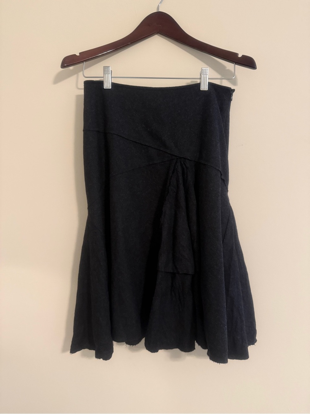 La Redoute Création Gray Draped Midi Skirt